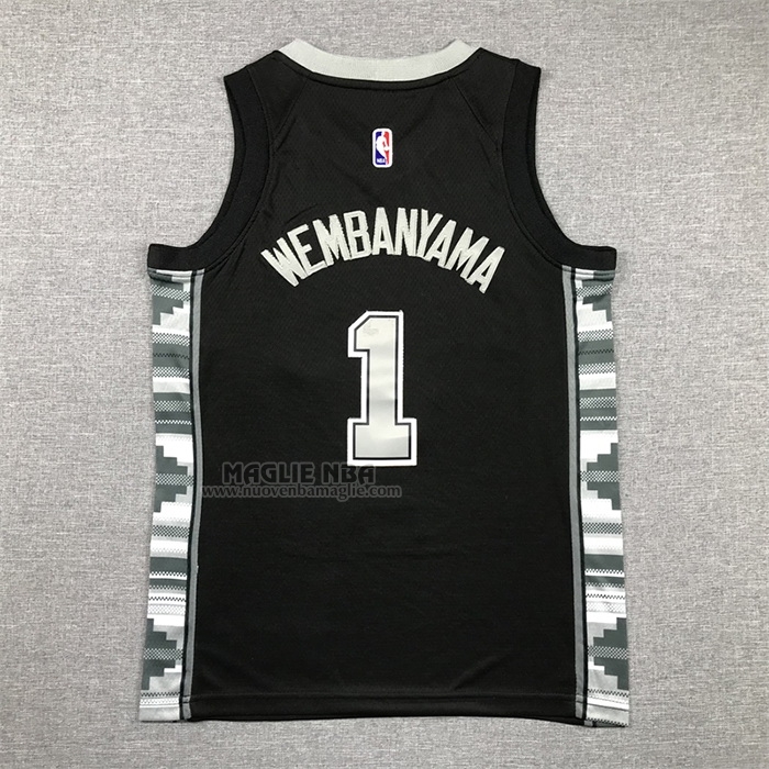 Maglia
 Victor Wembanyama NO 1 Bambino
 San Antonio Spurs Statement 2022-23 Nero

